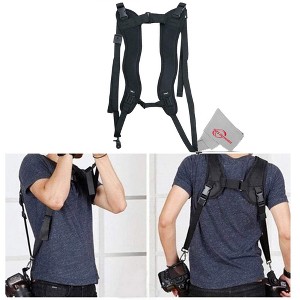 Vivitar Dual Sling Hands Free Camera Harness 1/4 Inch Threaded Camera Mount Securely Holds - 1 of 4