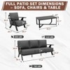 EAGLE PEAK Urban Slate 4 Piece Modern Outdoor Patio Furniture Set, Outdoor Couch, Patio Chairs, and Coffee Table - 2 of 4
