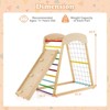 Safstar 6-in-1 Wood Jungle Gym Montessori Climbing Play Set w/Double-sided Ramp Colorful - 2 of 4