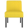 VidaXL Slipper Chair Light Yellow Fabric - 3 of 4