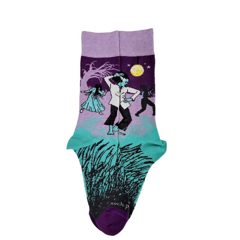 Dancing Ghouls and Monsters Socks (Women's Sizes Adult Medium) from the Sock Panda, 1 of 5