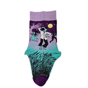 Dancing Ghouls and Monsters Socks (Women's Sizes Adult Medium) from the Sock Panda