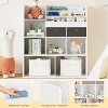 Homhougo Toy Storage Organizer 47.8in Kids Bookshelf with Drawers Modern Bookcase with Cubbies Floor Storage Cabinet Wooden Toy Chest, White - 4 of 4