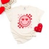 Simply Sage Market Women's Checkered Heart Eyes Smiley Short Sleeve Garment Dyed Tee - 3 of 3