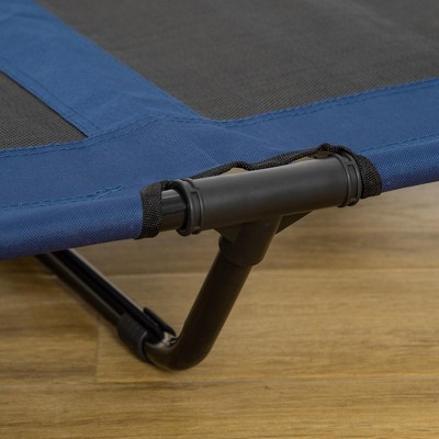 Large Blue Elevated Outdoor Mesh Dog Bed