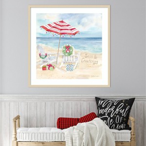 Amanti Art 33"x33" Christmas at The Cape VI by Cynthia Coulter Wood Framed Wall Art Print - 1 of 4