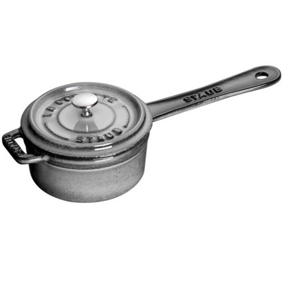 Staub Cast Iron 0.25-qt Mini Saucepan - Graphite Grey : Target