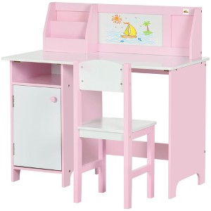 Aghana Digitals Kids Study Desk & Chair Set with Whiteboard, Storage Cabinet & Bookshelf for 5-8 - 1 of 4