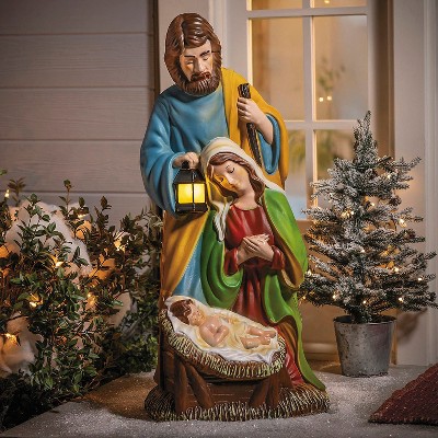 Morris Costumes 32 1/4" Light-Up Nativity Holy Family with LED Lantern Christmas Decoration
