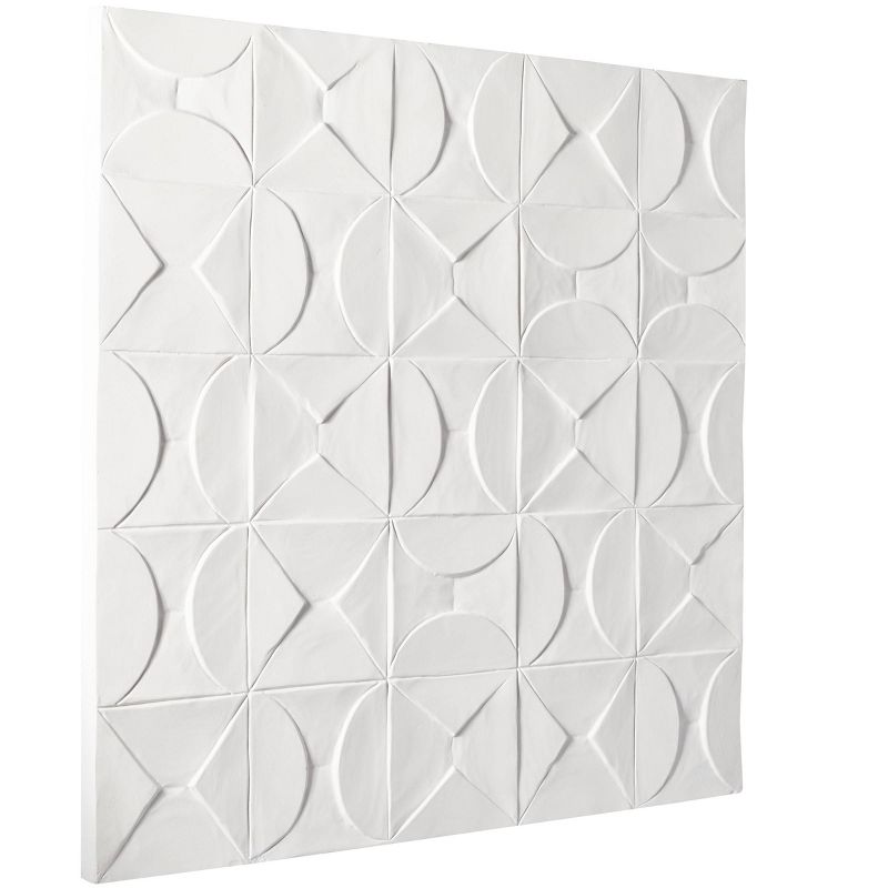 40&#34; x 40&#34; Wood Geometric Intricately Carved Wall Decor White - CosmoLiving by Cosmopolitan, 2 of 6