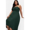 Women's Plus Size Tiffany Hi Low Maxi Dress - emerald | CITY CHIC - 3 of 4