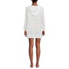 Lands' End Women's Cotton Jersey Long Sleeve Hooded Swim Cover-up Dress - 2 of 4