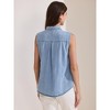 INSPIRE CHIC Women's Sleeveless Button Down Single Breasted Collared Casual Denim Vest with Pocket - 4 of 4