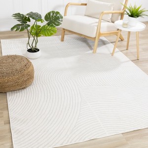Rug Branch Modern Geometric, Tonal/Solid Cream Indoor Area Rug - 1 of 4