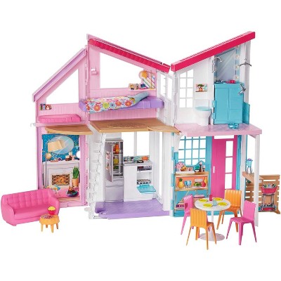 Barbie Malibu House Dollhouse Playset with 25+ Furniture and Accessories (6 Rooms),