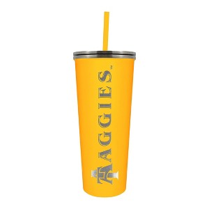NCAA NC A&T Aggies 24oz Skinny Tumbler with Straw - 1 of 3