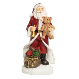 Transpac Resin 10 in. Multicolored Christmas Jolly Santa Decor - 1 of 2