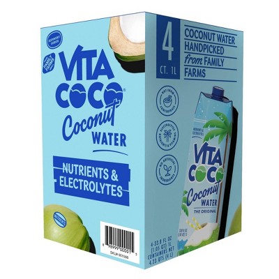 Vita Coco Organic Coconut Water Cartons - 4pk/33.8 fl oz
