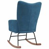 CLIHOME Modern Compact 30.7" Wide Velvet Rocking Chair,Ergonomic Rocker with Steel Frame & Rubber Wood Legs,Plush Accent Chair for Living Room - 4 of 4