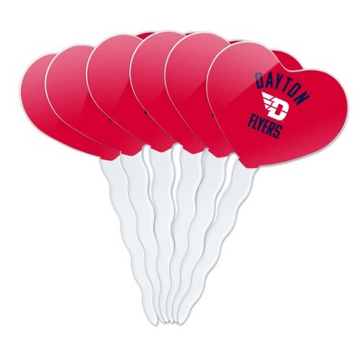 University of Dayton Official Logo Heart Love Cupcake Picks Toppers Decoration Set of 6