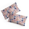 Deny Designs King Pimlada Phuapradit Floral Paisley Half Drop Duvet Cover and Pillow Sham Orange - 2 of 4