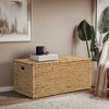 eHemco Heavy-duty Water Hyacinth Wicker Storage Trunk with Metal Frame, 42 by 20 by 18.5 Inches, Natural - 2 of 4