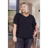 Women's Around the World Draped Sleeve Blouse - Now N Forever - 2 of 3