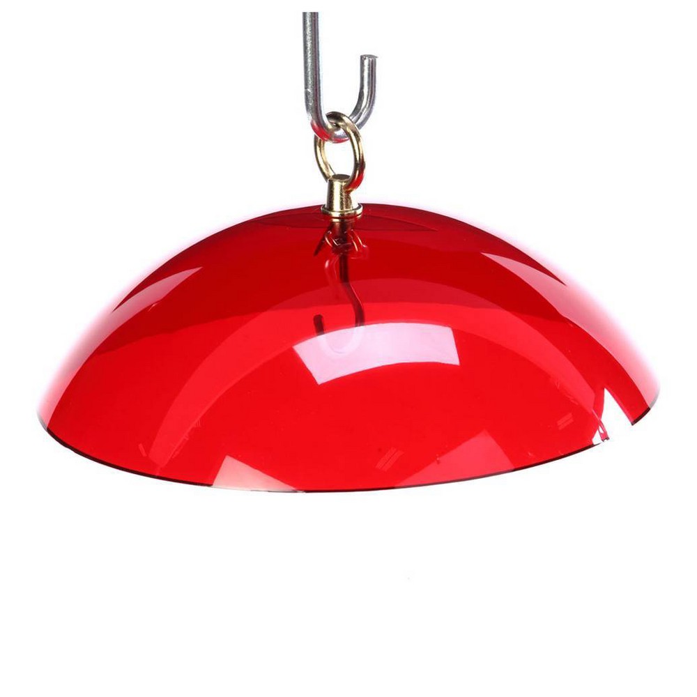 Birds Choice Protective Hanging Dome Bird Feeder - Red: Weather-Resistant, Easy Mount, 1-Year Warranty