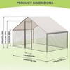 Large Metal Chicken Coop, Outdoor Chicken House and Poultry Pen with Waterproof Cover, Walk-In Chicken Run for Yard, Suitable for Rabbits and Ducks - 3 of 4