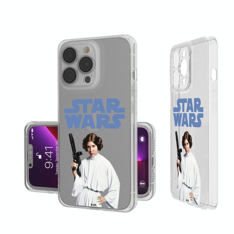 Keyscaper Star Wars Princess Leia Organa Color Block Clear Phone Case, 1 of 7