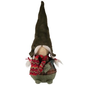 Northlight Gnome Girl with Plaid Outfit Christmas Figurine - 12.5" - 1 of 4