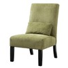 Chenille Armless Contemporary Accent Chair with Matching Pillow - 4 of 4