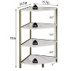 VECELO Corner Shelf, 4-Tier Display Shelves, Wood Storage Stand with Metal Frame for Small Space, Black/Brown/White/Gray/Gold - 3 of 4