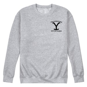 Men's - Yellowstone - Stone Duttonbravado Left Chest Graphic Fleece Sweatshirt - 1 of 4