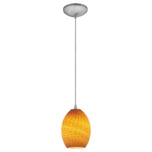 Access Lighting Brandy FireBird 1 - Light Pendant in  Brushed Steel - 1 of 1
