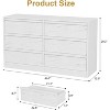 6 Drawer Dresser, 46.7" Wide Modern Double Dresser Organizer, Wooden Chest of Drawers, with Concave Handles, Large Storage, for Living Room - 2 of 4