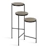 Kate and Laurel Fields Round Metal Plant Stand, 10x10x30, Gray - 2 of 4