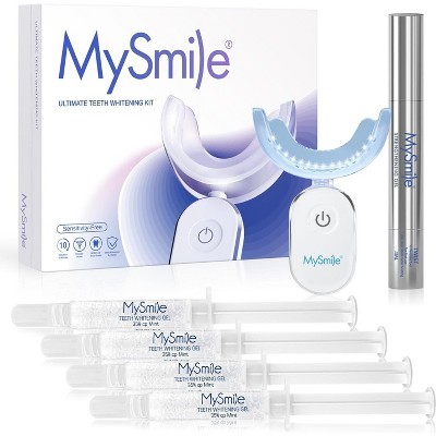 MySmile Premium 10 Min Teeth Whitening Kit with 28 LED Light, 35% CP Teeth Whitening Gel