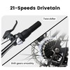 NAYSAYE Bicycle 24 Inch Mountain Bike with Disc Brakes 21 Speed for Unisex Adults Ideal for Trails, Black, 65"*25"*36" - 3 of 4