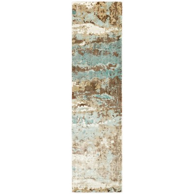 Oriental Weavers Formations 70001 Blue/ Brown Indoor Area Rug - 2'6" x 10'