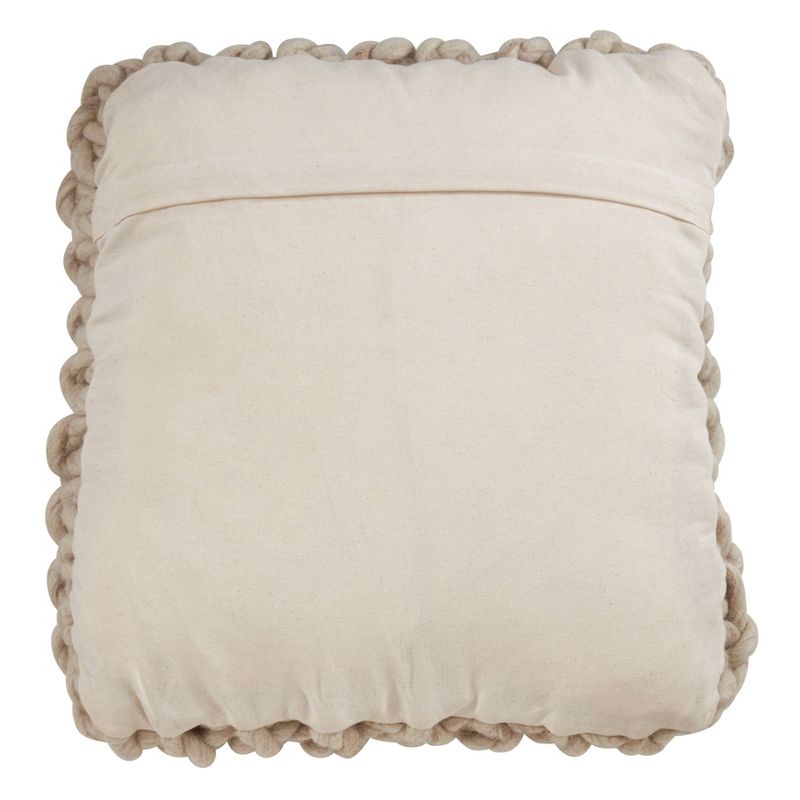 18"x18" Chunky Knit Square Throw Pillow Cover - Saro Lifestyle, 3 of 5