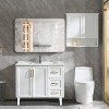 Silver Metal Framed Rectangular Bathroom Wall Mirror - Stylish & Durable - 4 of 4