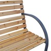 Garden Bench Natural wood, grey Solid fir wood, steel Medium - 3 of 4