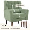 CAVINAS Modern Accent Chair, Fabric Upholstered Armchair for Living Room, Comfy Soft Padded Lounge Chair with Pillow - 2 of 4