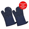 SharpChef Heat and Slip Resistant Silicone Oven Mitt and Pot Holder Set, Soft Cotton Lining, Waterproof, BPA-Free,2 Count - 3 of 4