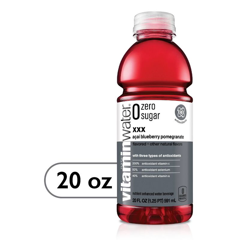 vitaminwater zero xxx a&#231;ai- blueberry-pomegranate - 20 fl oz Bottle, 1 of 7