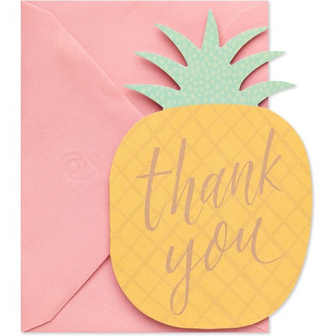 10ct Blank Thank You Cards Pinneapple