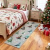 Christmas Area Rug, Washable Non Slip Holiday Carpet with Xmas Tree Pattern, Low Pile Accent Rug for Living Room Bedroom - 2 of 4