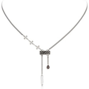 West Wrangler Heart Turquoise Pendant Necklace for Women Western Gold Plated Cowgirl Cowboy Classic Trendy Jewelry Teardrop-Silver - 1 of 4