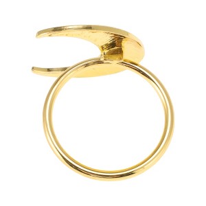 Unique Bargains Napkin Ring Star and Moon Alloy Gold Tone 1 Pc - 1 of 3